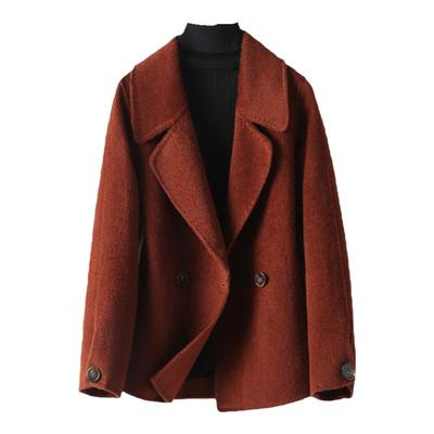 短款韩版小个子羊绒大衣女外套