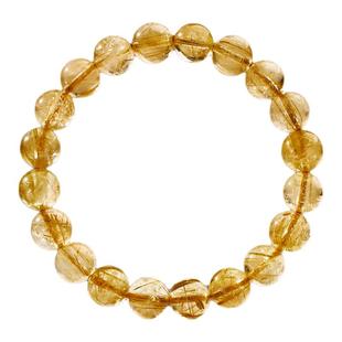 普陀山金发晶手串女天然正品财运招财黄水晶手链送女友生日礼物