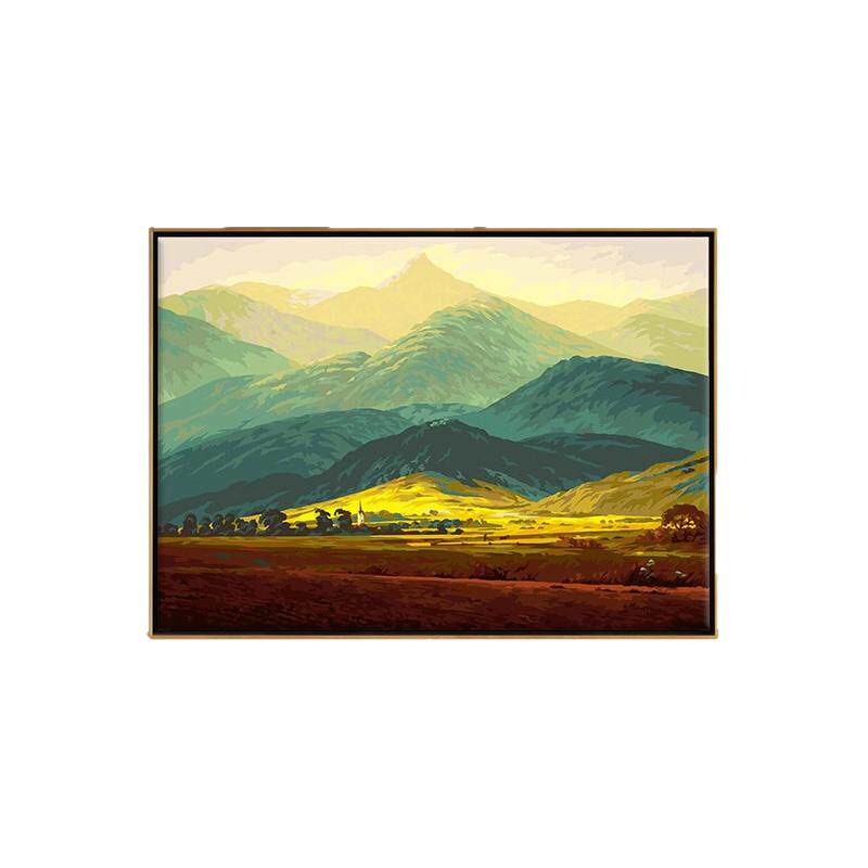 数字油画DIY填色巨人山风景画