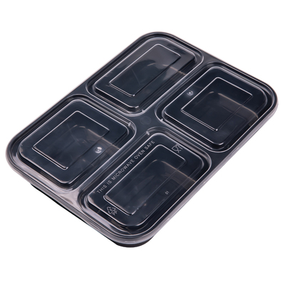 一次性均分四格快餐盒外卖打包盒