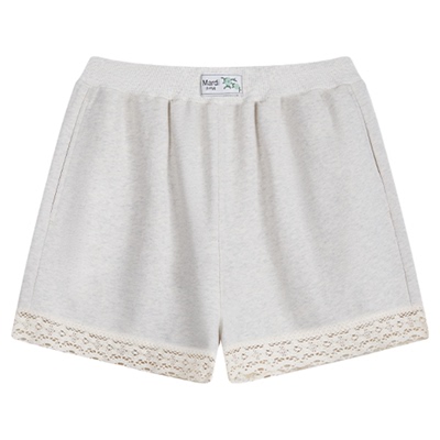 MARDI官方正品短裤蕾丝拼接女纯棉松紧腰宽松显瘦休闲百搭2025夏
