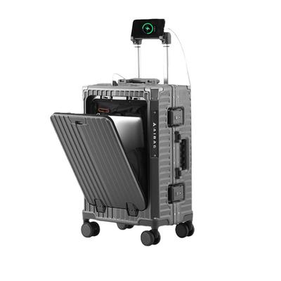 AIBAG前开口行李箱铝框万向轮