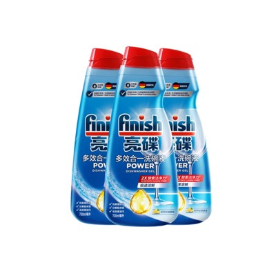 【所有女生直播间】finish亮碟洗碗液700ml*3胶囊式台式洗碗机用