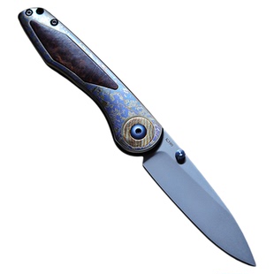 指玩屋 长衫器节紫罗兰口袋刀折叠刀M390随身便携露营户外刀具EDC