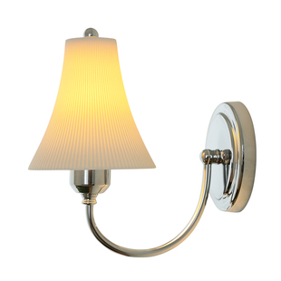 包豪斯壁灯中古铬色卧室床头壁灯过道陶瓷墙灯复古玄关护眼阳台灯