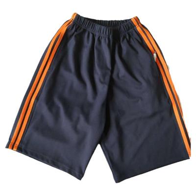 夏季学生藏蓝色运动裤橘色短裤