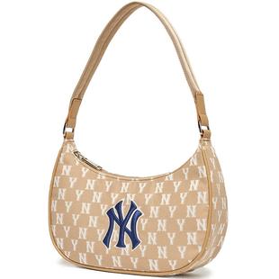 MLB官方 男女情侣复古老花腋下包休闲挎包时尚潮秋冬BQS01