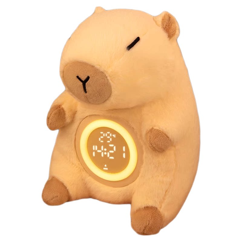 卡皮巴拉闹钟小夜灯儿童男孩女孩