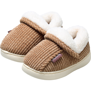 牧童幼儿园宝宝棉拖鞋冬季男童软底室内儿童拖鞋幼儿加绒保暖女童