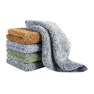 达福芮纤维加厚吸水不掉毛厨房洗碗布巾家用清洁抹布百洁擦布5条