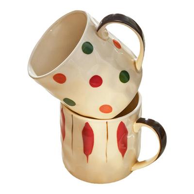 釉下彩一家四口陶瓷马克杯家用