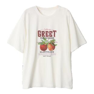 西町村屋韩系趣味印花宽松T恤女夏季新款休闲短袖上衣XH9B10042