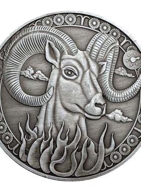 星座镀金太阳神月亮笑脸爱情古银