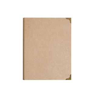 樱明草堂 原素牛皮纸加厚封面A4-30孔活页本DIY纯色本子B5 26 活页本A5外壳可折卸 金属包角加固方格横线空白