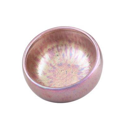 高端精致彩金百花盏建盏女士茶杯