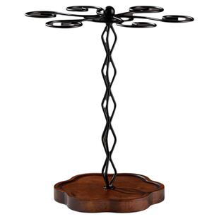 红酒杯套装家用轻奢高档水晶醒酒器红杆勃艮第高脚杯架子倒挂摆件