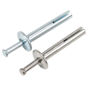 不锈钢美式击芯膨胀螺丝大头爆炸打入式螺栓防盗网门窗快速敲击钉