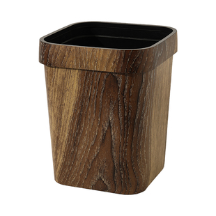 木纹垃圾桶中古风家用2025新款大容量客厅垃圾箱厨房卫生间纸篓Y