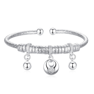 圣雅罗999足银手镯女纯银民族风盘缠招财纳福财源滚滚银饰手镯