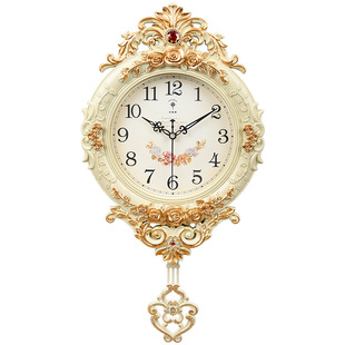 北极星挂钟客厅家用时尚2021新款时钟挂墙挂表电波钟石英钟表挂式