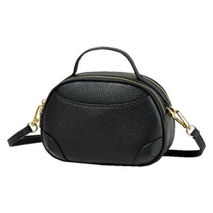 2026冬季新款头层牛皮手提小包时尚百搭精致真皮单肩斜挎小圆包女