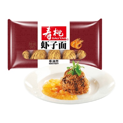 寿桃非油炸虾子面早餐面
