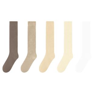 雅鹿袜子女秋冬季小腿袜加绒加厚保暖暖绒毛圈小腿袜秋冬款长袜