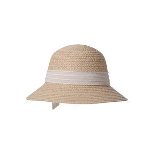 蓝墨竹L.MOZ新款草编帽子夏季法式拉菲赫本风草帽遮阳防晒显脸小