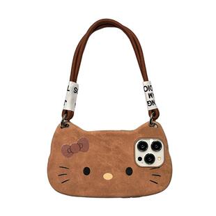 lizardhill 秋冬棕猫手提包适用苹果16手机壳17pro新款iphone15promax女生14pro斜挎背带挂绳零钱包13超好看