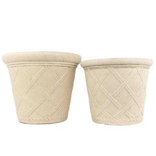 环球仿古罗马花纹树脂塑料仿石做旧花盆欧式矮牵牛月季蔷薇种植盆