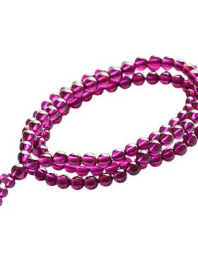 巴西石榴石骨灰级紫牙乌佛珠手链