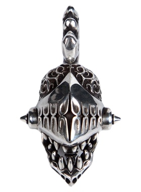 渡鸦暗黑哥特可拆卸骑士头盔吊坠