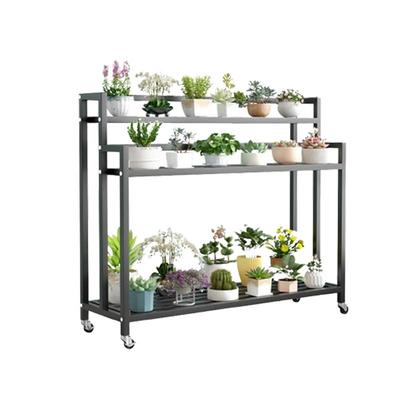 铁艺花架置物架阳台带轮可移动