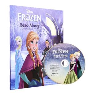 Frozen 冰雪奇缘主题儿童故事绘本6册 独立阅读图画书 Anna安娜Olaf雪宝艾莎Elsa 部分书配CD 圣诞书单 4岁以上 大音