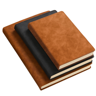 a5笔记本本子商务工作a4会议记录本开会专用b5记事本2026年新款日记本加厚大号皮质办公用棕色会议本刻字硬壳