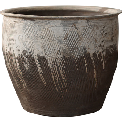 大口径侘寂风花盆花器中式园林