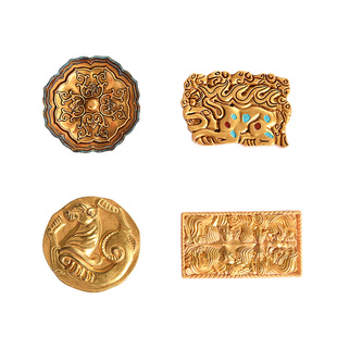 中国国家博物馆鎏金岁月金器冰箱贴创意文创家居摆件复古纪念礼物