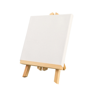 迷你画架画板套装 桌面画架木质展示架 丙烯油画颜料绘画桌面摆件支架油画框油画布折叠三角架儿童初学者练习