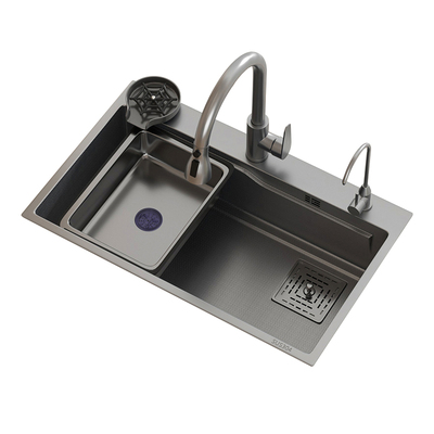 eoco米粒加厚水槽家用厨房多功能大单槽洗菜盆台上中下盆洗碗池