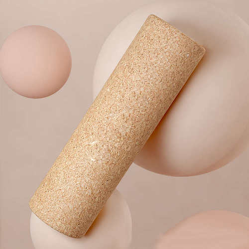 软木瑜伽柱泡沫轴实心软木按摩滚轴肌肉放松健身普拉提滚轴专业新