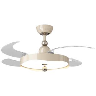 意菲意「大波浪」餐厅隐形风扇灯奶油风客厅卧室电扇大风力吊扇灯