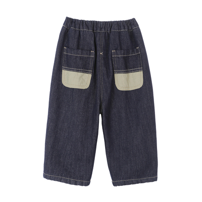 小O爸男婴童 宝宝牛仔裤男童秋冬季双版本直筒婴儿深色加绒裤子