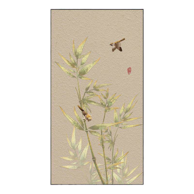 新中式玄关走廊过道装饰画竹子画节节高升壁画客厅沙发背景墙挂画
