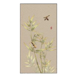 新中式玄关走廊过道装饰画竹子画节节高升壁画客厅沙发背景墙挂画