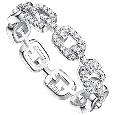 何方XS链条戒指个性情侣对戒