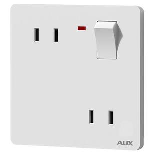 奥克斯86型4孔四孔二二插带开关插座面板错位斜2二孔墙壁电源家用