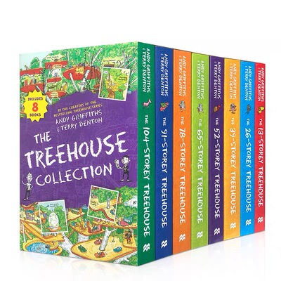 小屁孩树屋疯狂树屋历险记9册 The Storey Treehouse 9-Book Slipcase儿童英语桥梁章节书英文原版进口书