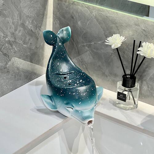 陶瓷海豚沥水肥皂盒家用卫生间洗漱台香皂盒置物