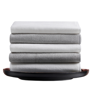 酒店厨房专用擦碗布吸水不易掉毛擦干布白色毛巾擦餐具抹布打干布