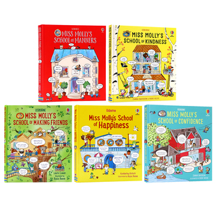 Usborne 莫莉女士的礼仪学校 英文原版绘本 Miss Molly's School of Manners 礼仪自信善良交友开心 情绪情商培养 儿童英语图画书